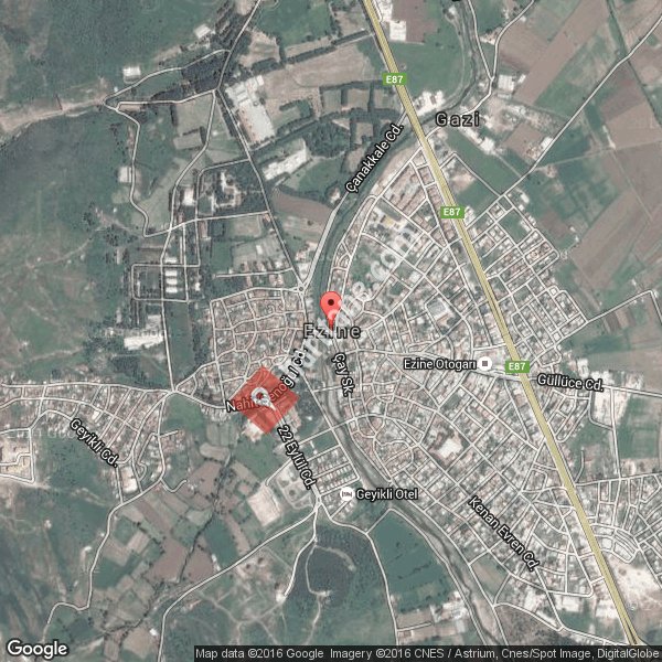 Ezi̇ne Haritası, nerede, mahalleleri - Çanakkale