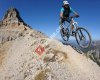 Downhill mountain biking  free ride, pushing the limits, the danger.
