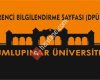 Dumlupınar Üniversitesi Ögrenci Bilgilendirme Sayfası - DPÜ OBS