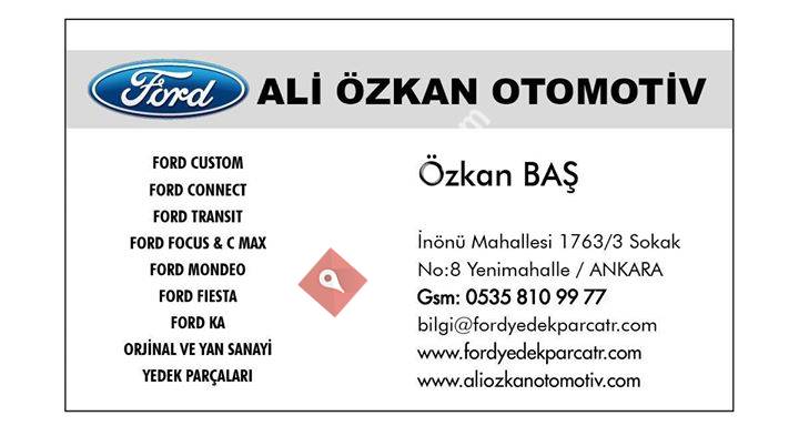Ali Özkan Otomotiv Ford yedek parça Ankara
