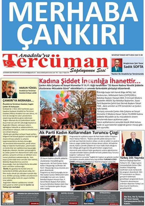 Anadolu'ya Tercüman Gazetesi
