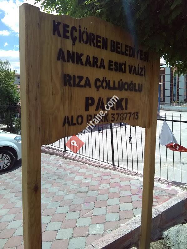 Ankara Eski Vaizi Rıza Çöllüoğlu Parkı