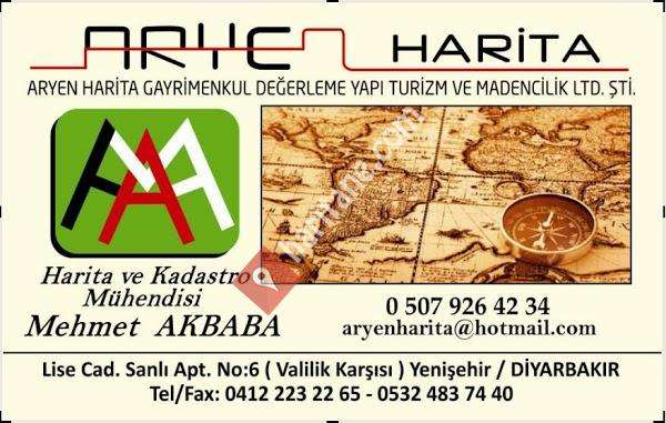 Aryen Harita Gayrimenkul Değerleme Yapı Turizm ve Madencilik Ltd. şti./ Harita Müh. Mehmet AKBABA/