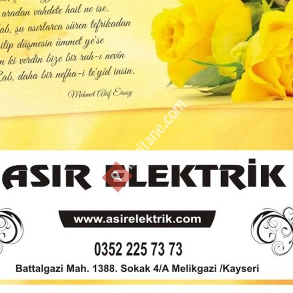 ASIR ELEKTRİK AYDINLATMA/TOPTAN ELEKTRİK MALZEMELERİ KAYSERİ