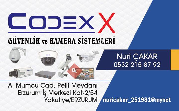 Codex x kamera ve güvenlik sistemleri