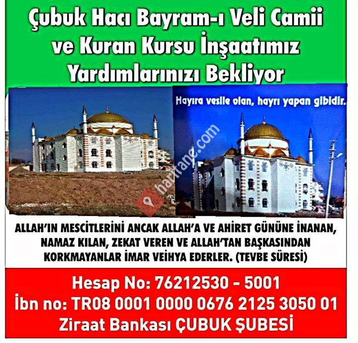 Çubuk hacı bayram-ı veli cami ve kuran kursu yaptırma ve yaşatma derneği
