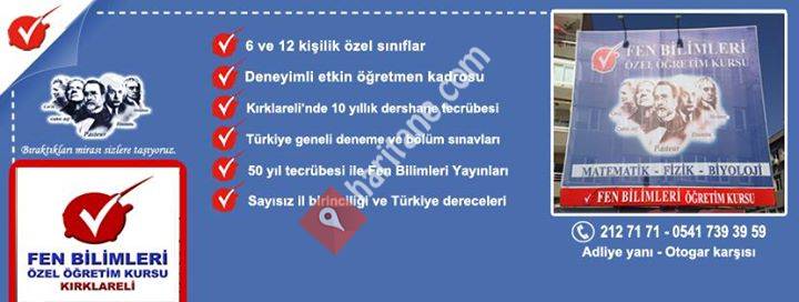 Fen Bilimleri Özel Öğretim Kursu / Kırklareli
