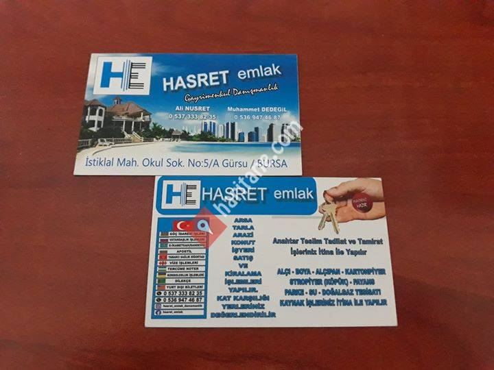 Hasret EMLAK / GayrimenkuL ve Danışmanlık Hizmetleri