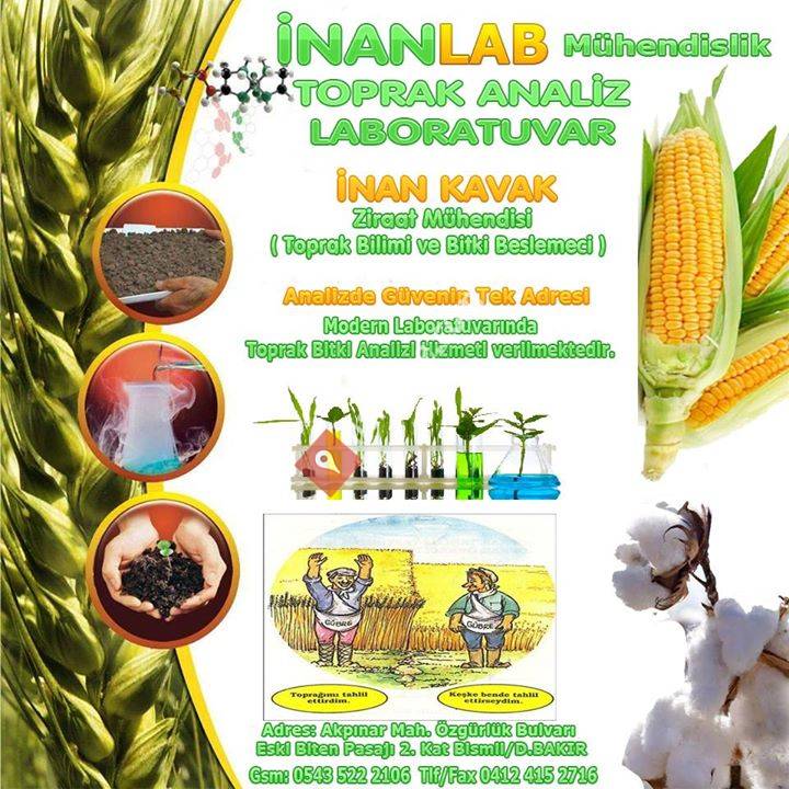 InanLaB Mühendislik Toprak Bitki Sulama Suyu Analiz Laboratuvari