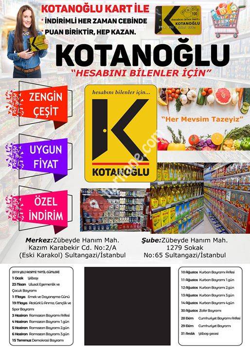 Kotanoğlu TOPLU Tüketim marketleri