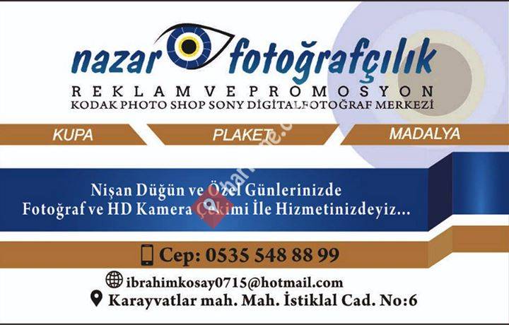 Nazar Fotoğrafçılık-Reklam ve promosyon