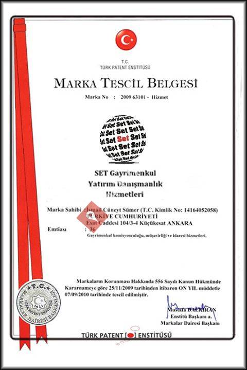 Set Gayrimenkul Emlak Yatirim Danışmanlık Hizmetleri