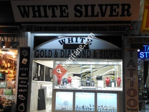 White Silver Gold Diamond